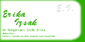 erika izsak business card